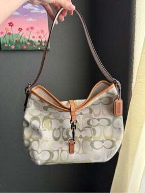 Y2K Vintage Coach Green Hampton Bag